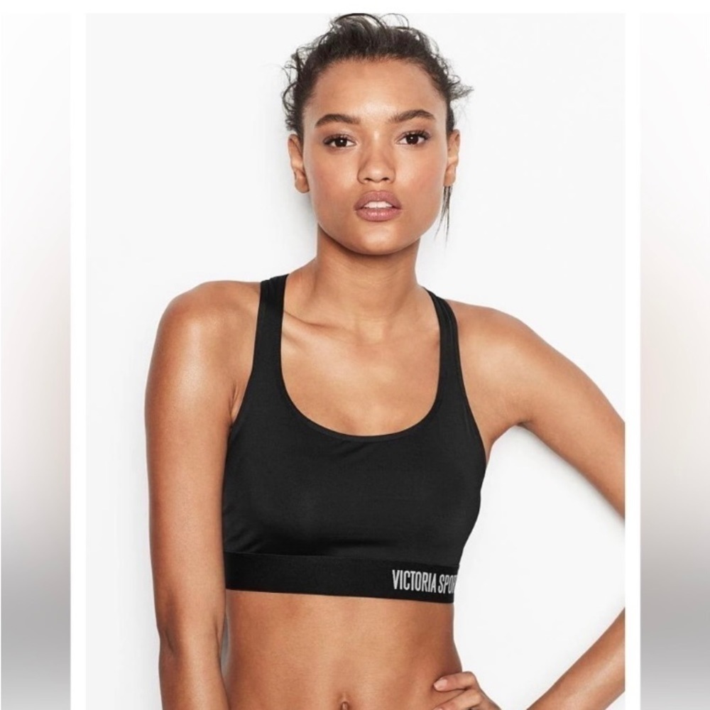 VICTORIAS SECRET-VICTORIA SPORT-BLACK SPORTS BRA-SIZE SMALL